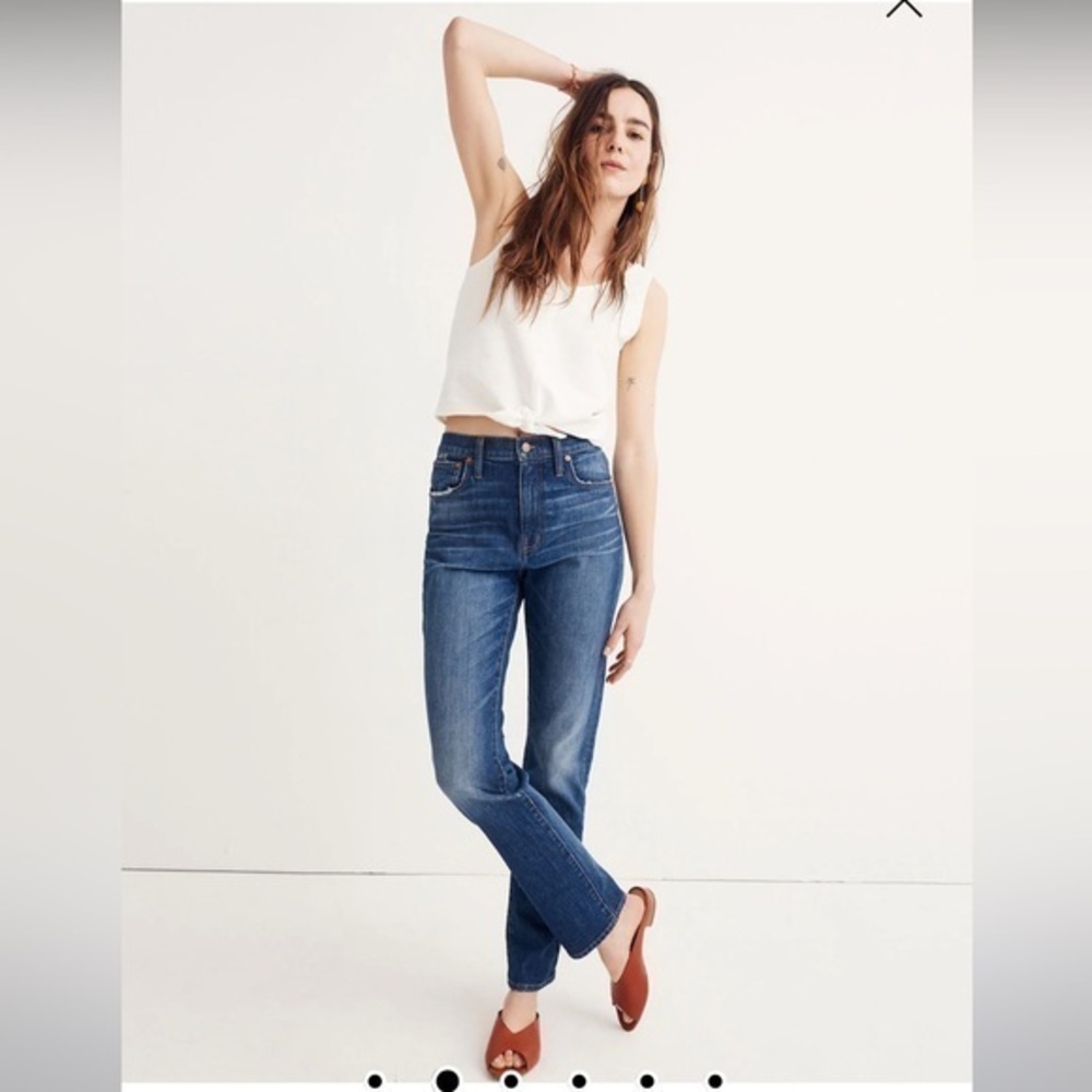 Madewell The High-Rise Slim BoyJean Blue Jeans